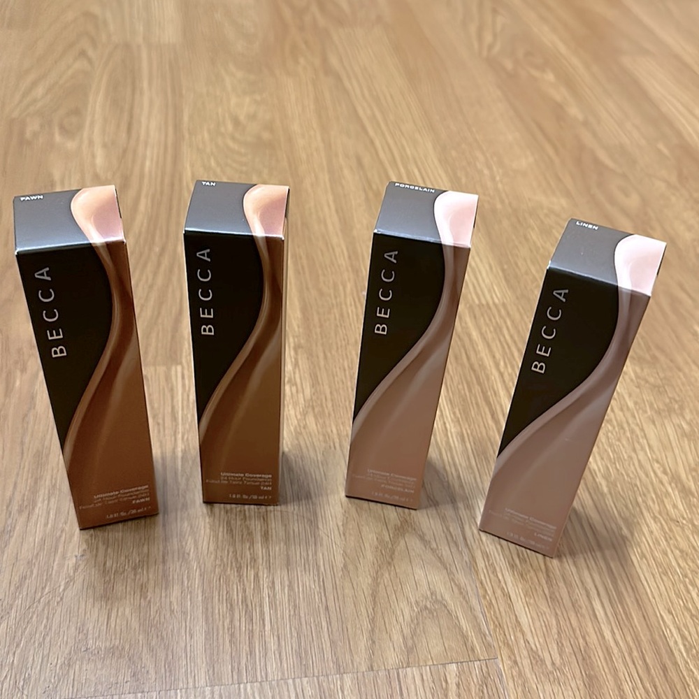Becca Foundation 4 colors available Tan,Fawn,Porcelain, Linen
